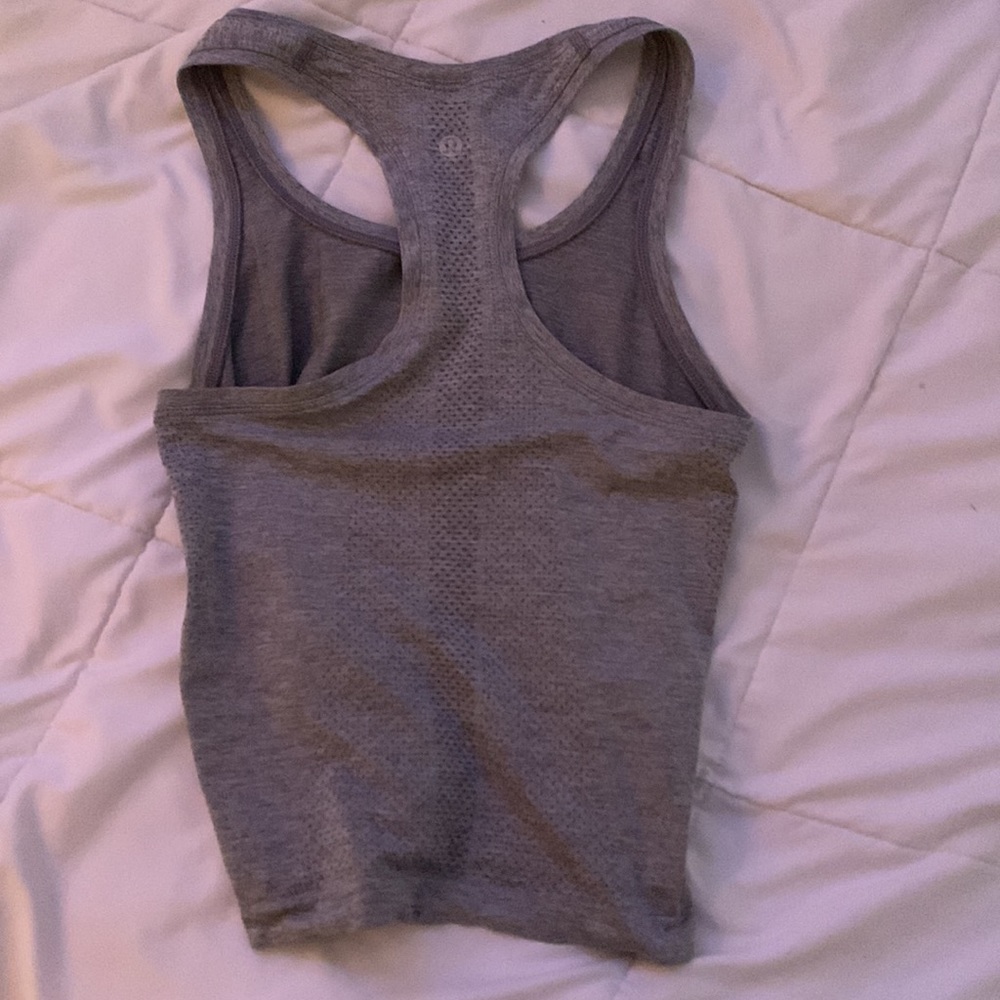 Grey lululemon racer back tank
